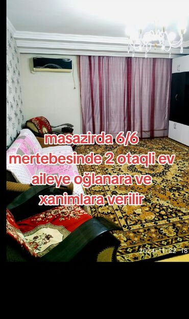 masazir dream park kiraye evler: Masazır qurtuluşda 6/6 mertebesinde 2 otaqlı ev 350 AZN müşderi fərqi