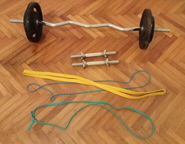 informatika za 1 razred gimnazije: Prodajem krivu šipku ez, težine 7kg sa 4tega težine 2x10kg i 2x 5kg