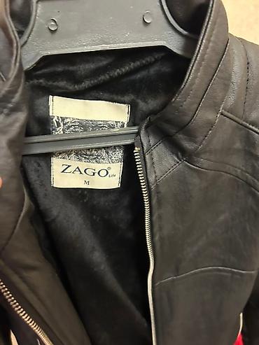 tech flecce: Мужская кожаная куртка «ZAGO» размер M. - Материал: кожа (по фактуре — 4