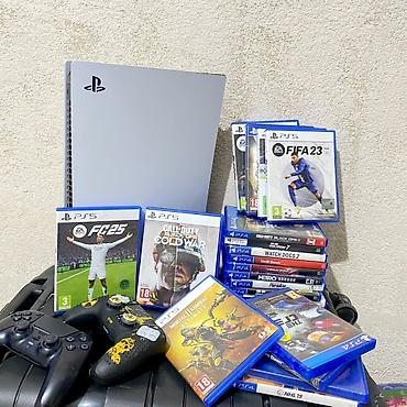 ps 6: Sony ps 5 с дисководом (cfi-1216) с двумя джойстиками В отличном — 1