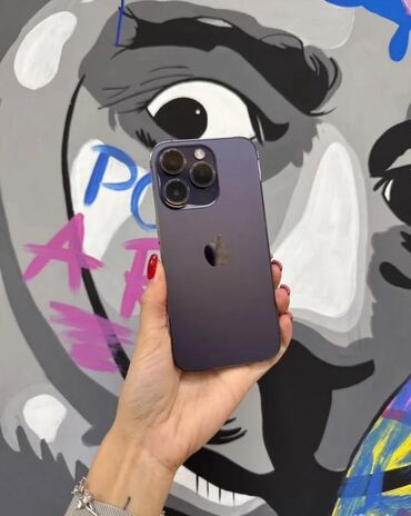 ноутбук apple бишкек: IPhone 14 Pro, Б/у, 256 ГБ, Deep Purple, Зарядное устройство, Защитное стекло, Чехол, 84 %