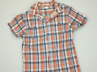 fioletowa koszula satynowa: Koszula 14 lat, stan - Zadowalający, wzór - Kratka, kolor - Kolorowy