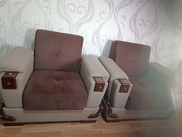 ikinci el stul stol: İşlənmiş, 2 kreslo, Bazalı, Açılan — 2