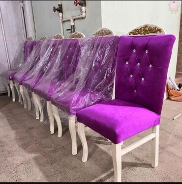 Masa və oturacaq dəstləri: Qonaq otağı üçün, Yeni, Dördbucaq masa, 6 stul — 2