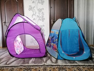 палатки домики для детей: Продаётся детские домики. Цена фиолетовый 500с голубой 700