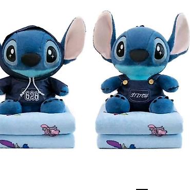 waikiki biciklisticke za devojcice: Plišani set Stitch – igračka + mekana ćebad U kompletu dolazi — 4