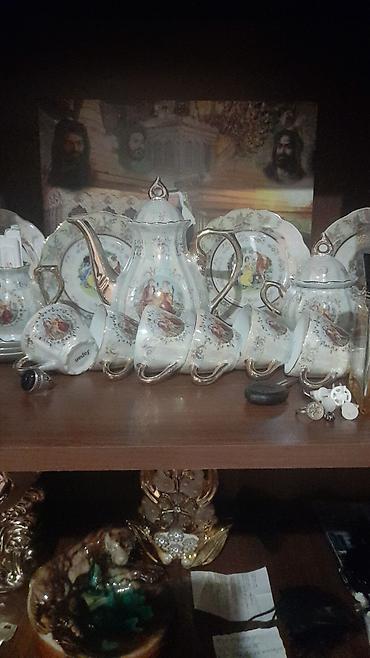 çay serviz: Çay dəsti, rəng - Ağ, Farfor, Yaponiya — 1