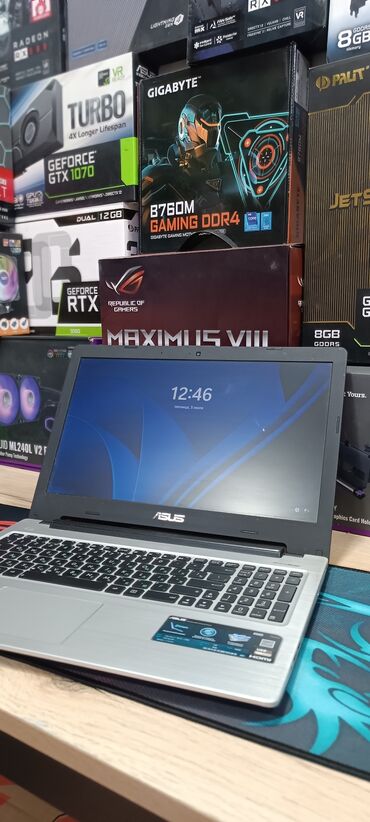 арзан ноутбук: Ноутбук, Asus, 6 ГБ ОЭТ, Intel Core i7, 15.6 ", Колдонулган, Татаал эмес тапшырмалар үчүн, эс тутум HDD + SSD