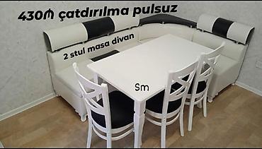 Masa və oturacaq dəstləri: Mətbəx üçün, Yeni, Açılmayan, Dördbucaq masa, 4 stul — 29