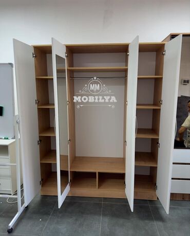 Sifarişlə dolablar: Düz dolab, Qonaq otağı üçün, Dəhliz üçün, Yataq otağı üçün, Qarderob, Açılan, Korpuslu, 4 qapılı — 10