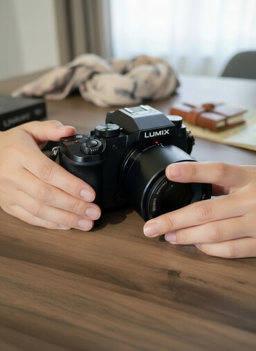 Fotokameralar: Panasonic LUMIX G seriyalı fotoaparat İşlənməyib, yaddaş kartı lenz — 3