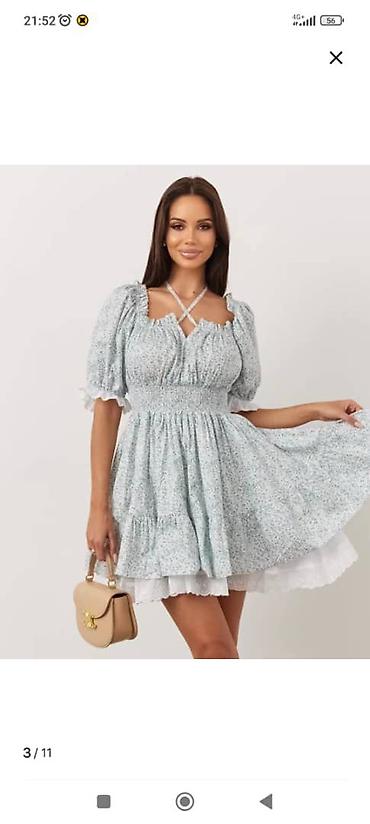 Повседневные платья: Шикарная платье на лето 
Ткань хб🧶
Размер?48
Цена🔥550сом — 1