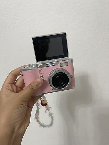 digital camera: Компактная цифровая камера 4K в розовом цвете с откидным — 8