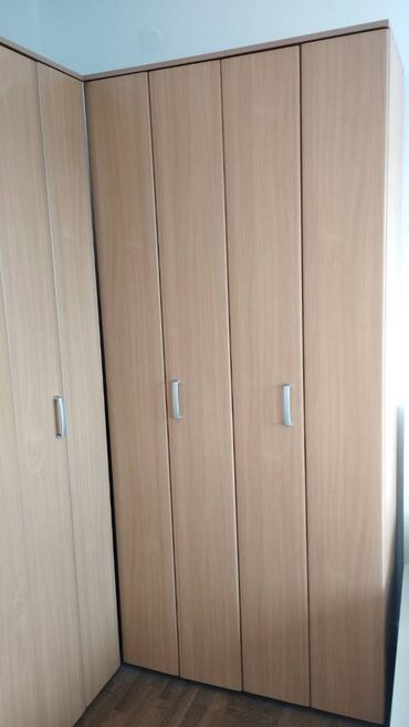 Furniture: Double warderobe, Plywood, color - Beige