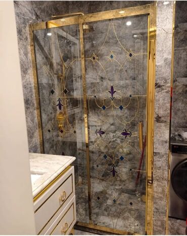 Duş kabinaları, arakəsmələr: Yeni Üstü açıq kabina, Künc üçün, Pulsuz çatdırılma — 15