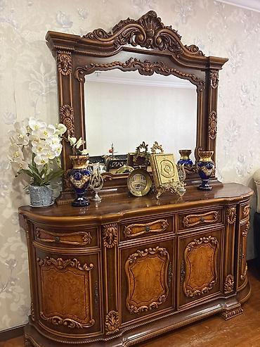 буфет: Qorka mebel - Material: tam ağac karkas, təbii ağac teksturaları və — 1