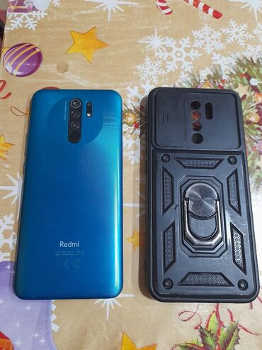 telefon kabrası: Xiaomi Redmi 9, 32 GB, rəng - Mavi, 
 Barmaq izi