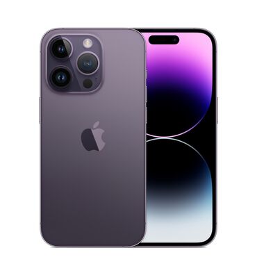 Apple iPhone: IPhone 14 Pro, Б/у, 256 ГБ, Deep Purple, Зарядное устройство, Защитное стекло, Чехол, 88 %