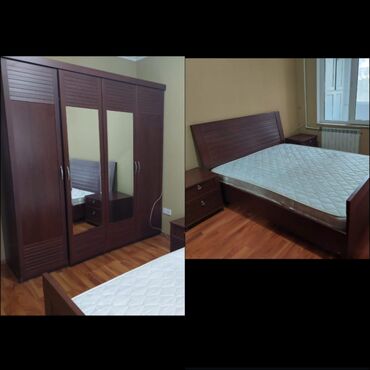 снять квартиру в баку у моря: Двуспальная кровать, Шкаф, 2 тумбы, Б/у