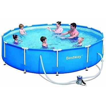 baloni vode za aparate: Bazen za dvorište BESTWAY sa čeličnim ramom 366x76 cm – model 56681 — 1