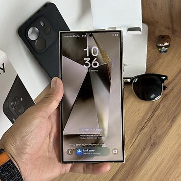 24 с ультра: Samsung Galaxy S24 Ultra, Б/у, 256 ГБ, цвет - Золотой, 1 SIM, eSIM — 5