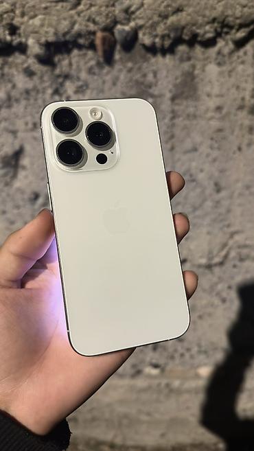 IPhone 15 Pro, Б/у, 256 ГБ, White Titanium, Защитное стекло, Чехол, 86 % at lalafo.kg IPhone 15 Pro, Б/у, 256 ГБ, White Titanium, Защитное стекло, Чехол, 86 %