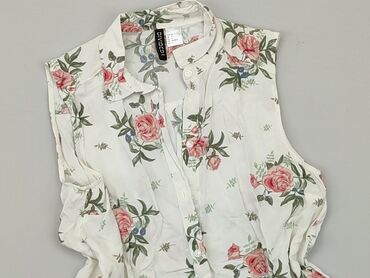 białe bluzki z kwiatem: Blouse, H&M, XS (EU 34), condition - Very good