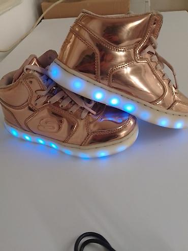 Patike: Svetleće patike – visoki model, metalik zlatno/rose-gold završna — 10