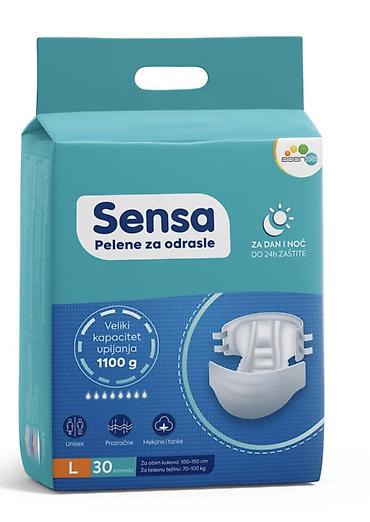Adult goods: Pelene za odrasle
9 pakovanja
U jednom pakovanju 30 komada — 1