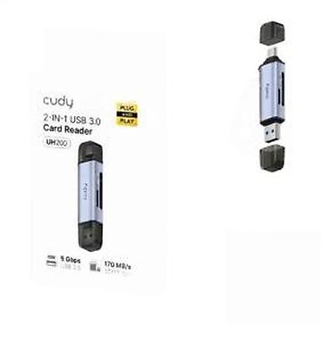 Druga oprema za računare i laptopove: USB-C/USB-A višenamenski čitač kartica – Cudy Kompaktan 2-u-1 čitač — 9