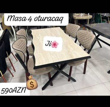 Masalar: Yeni, 4 stul