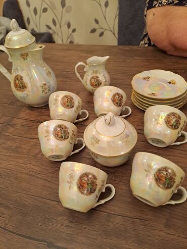 royal qazan destleri: Çay dəsti, 6 nəfərlik