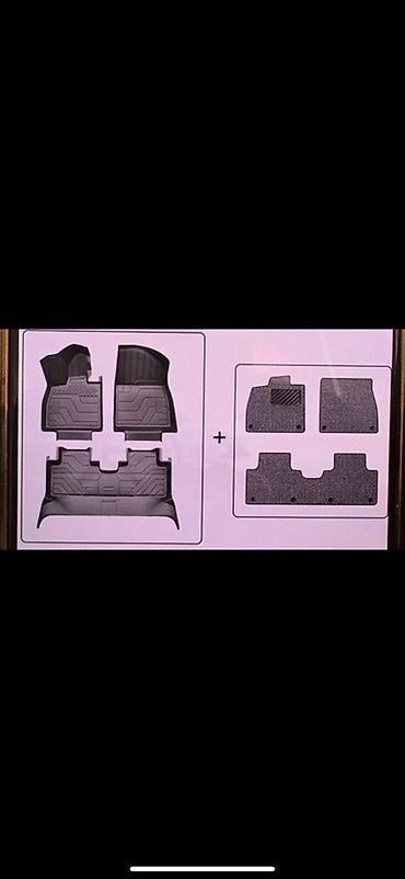 Комплект автомобильных ковриков 3D: резиновые + текстильные - Набор