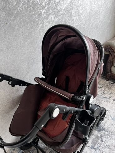Коляски: Коляска, цвет - Коричневый, Б/у — 6