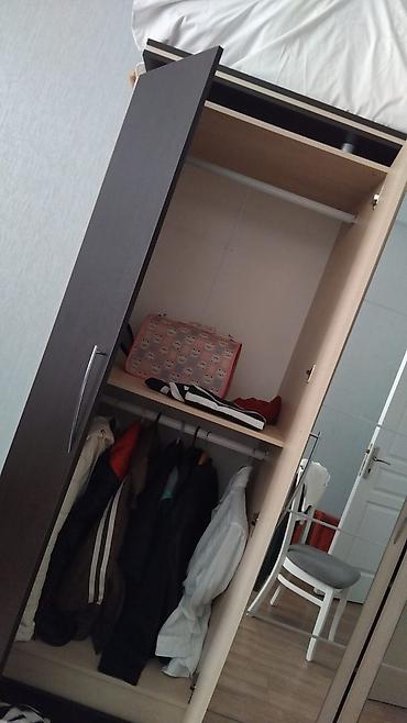 антресоль: Dördkapılı güzgülü şkaf - Material: laminat/LDSP korpus, açıq ağac — 3