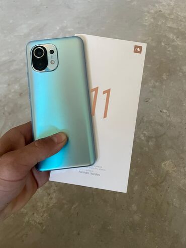 дишовый телефон: Xiaomi, Mi 11, Новый, 256 ГБ, цвет - Голубой, 2 SIM
