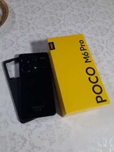 сотовый телефон honor: Poco M6 Pro 5G, Б/у, 256 ГБ, цвет - Черный, 2 SIM