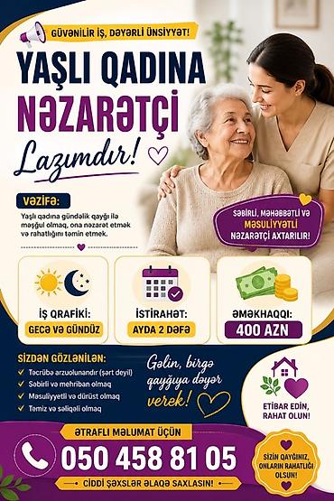 dayə axtariram: Xəstə baxıcısı tələb olunur, 2/2 — 1