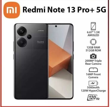 редми 13 с: Xiaomi, Redmi Note 13 Pro Plus, Новый, 512 ГБ, цвет - Черный, 2 SIM, eSIM