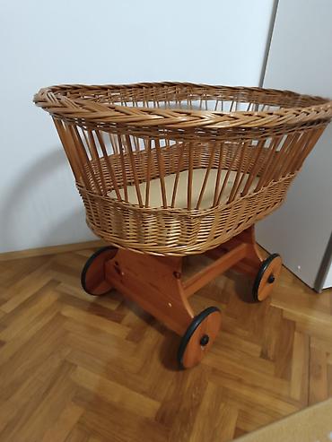 Pletena kolevka sa postoljem za bebe. Izrađena od 100% prirodnih i na lalafo.rs — 5 Pletena kolevka sa postoljem za bebe. Izrađena od 100% prirodnih i — 5