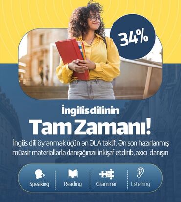tibb kursları: Xarici dil kursu, Rus, İngilis dili, İspan, Böyüklər üçün, Uşaqlar üçün, Diplom, sertifikat, Abituriyentlər üçün, Danışıq klubu