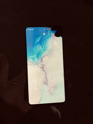 6d mark 2: Samsung Galaxy S10 5G, 256 GB, rəng - Boz, Qırıq, Sensor, Barmaq izi