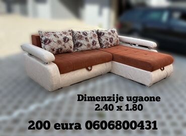 nameštaj mišo: Ugaona garnitura eko koza materijal Ugaona se razvlači Ugaona