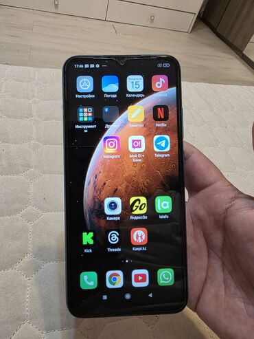 щелочные аккумуляторы: Redmi, Redmi 9AT, Б/у, 32 ГБ, цвет - Голубой, 2 SIM