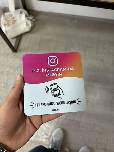 gece simeni is: NFC Sosial Media və Rəy Stikeri Məhsul: NFC texnologiyalı — 1