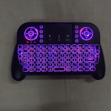 smart folio: Mini simsiz klaviatura + touchpad (RGB arxa işıqlı) - Kompakt, əl — 2