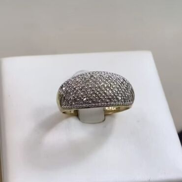 Кольца: Бриллиантовое кольцо из жёлтого золота 585 пробы 18-18,5 размера в