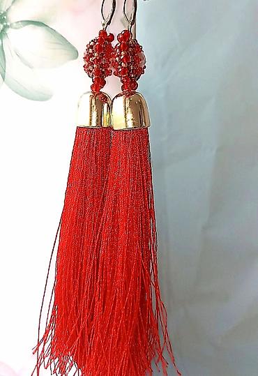 Серьги: Новые Серьги-кисти и Браслет с подвесками на руку. В стиле — 6