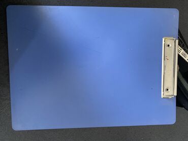 Канцтовары: Папка-планшет с зажимом, пластик, синяя
