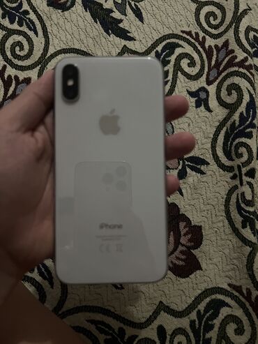 ремонт айфонов бишкек: IPhone X, Б/у, 64 ГБ, Белый, Защитное стекло, 91 %